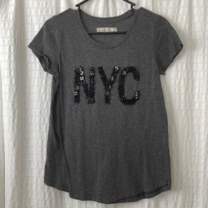 A&F Beaded NYC Tee